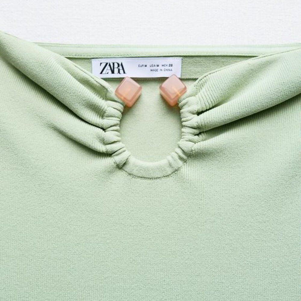 ZARA KNIT BANDEAU DRESS - Picture 5 of 6